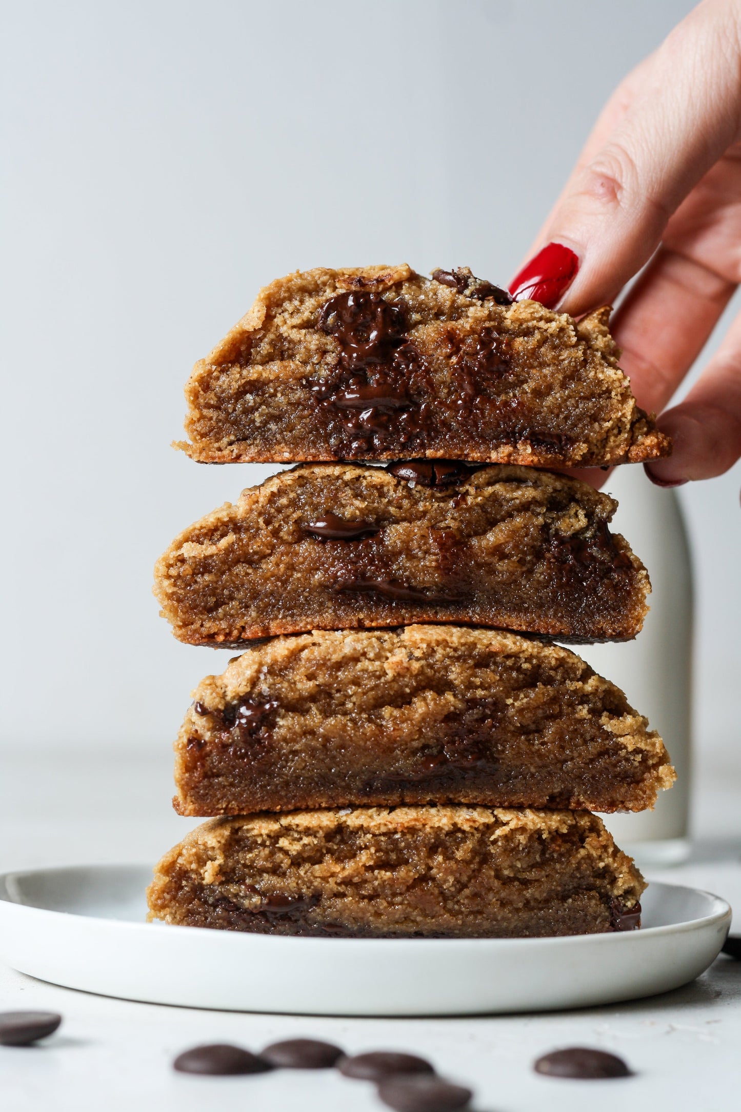 Large Thick Vegan Chocolate Chip Cookies