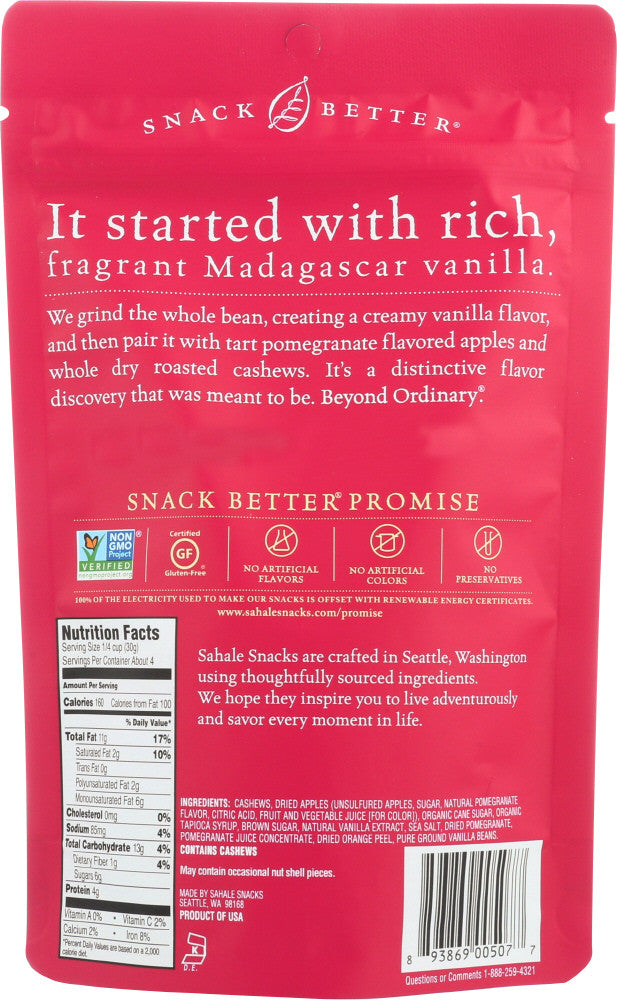 Red packaging of Snack Better with text and branding on a red background
