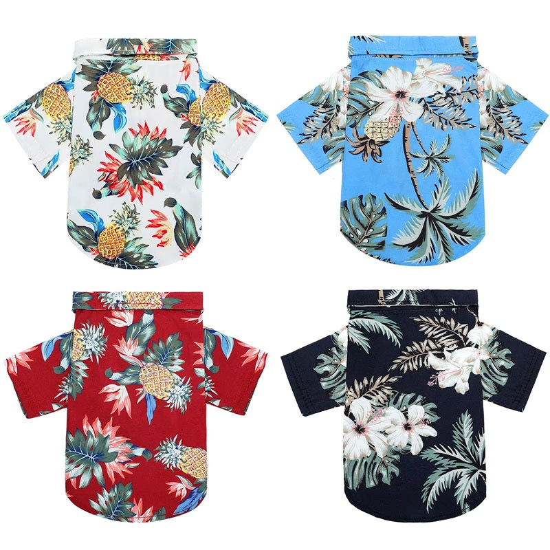 Vibrant Hawaiian Style Dog Shirts for Small - Medium Dogs