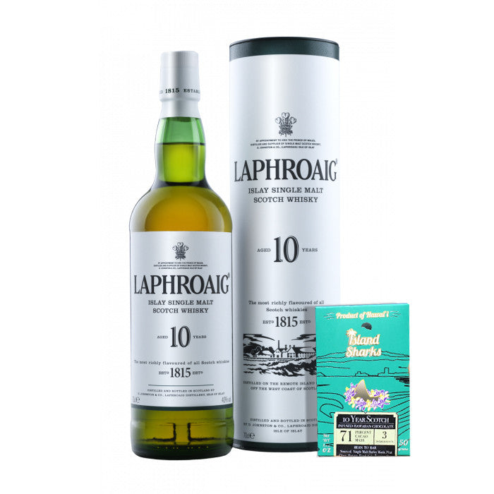 Laphroaig 10-Year Scotch-Whiskey 71% Infused Hawaiian Dark Chocolate Bar Cocktail