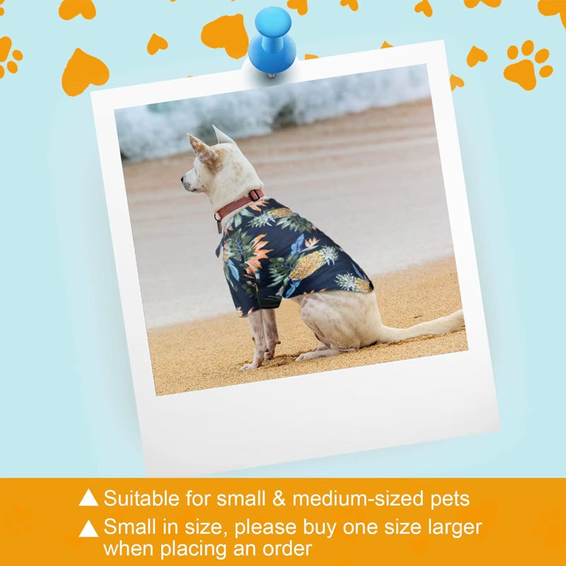 Vibrant Hawaiian Style Dog Shirts for Small - Medium Dogs
